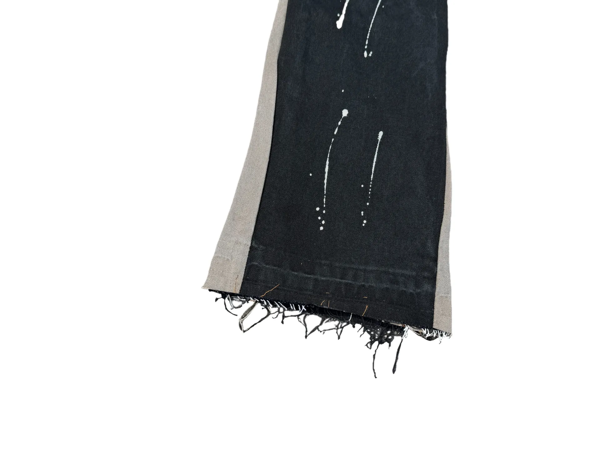 P220💰G33 GALLERY DEPT. Spliced ​​washed retro jeans for men and women high street splashed ink trousers micro-flared casual trousers trendy couple same style Color: Black Size: S-XXL (corresponding to 28-36)